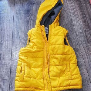 Baby Little Me Vest Jacket Size 18M Yellow Quilted Vest